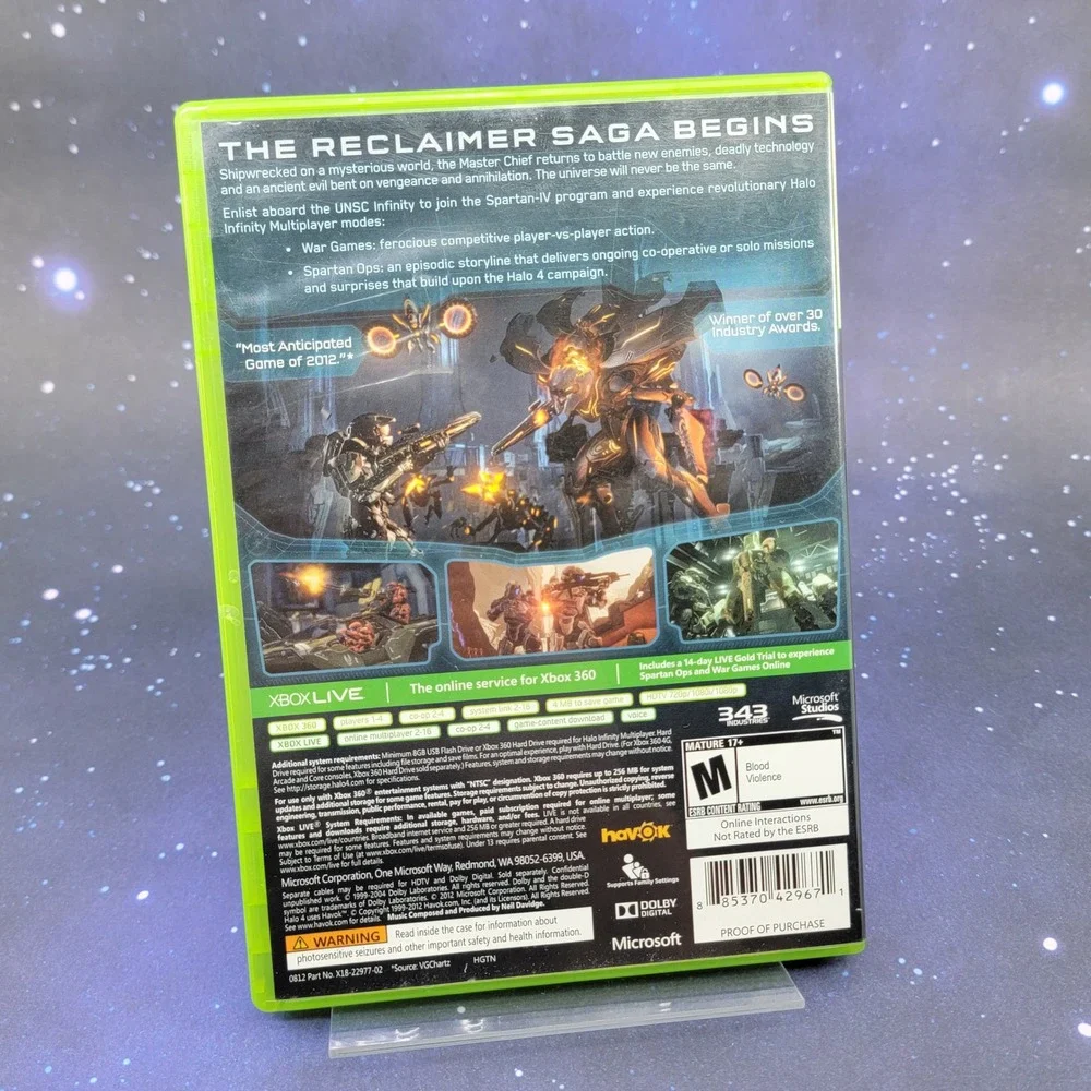 Halo 4 Xbox 360 Microsoft 2012 2-Disc Set Master Chief Reclaimer Saga NTSC
